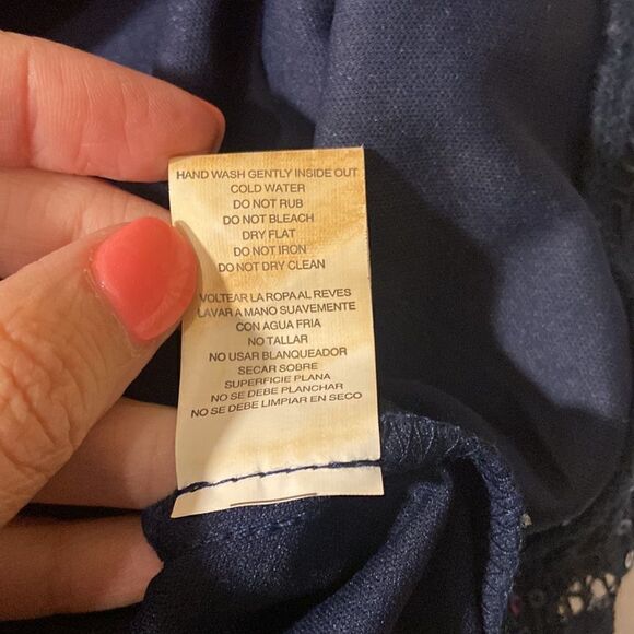 City Triangles Lace and Sequined Dress Juniors Size 3 Navy - Picture 7 of 7